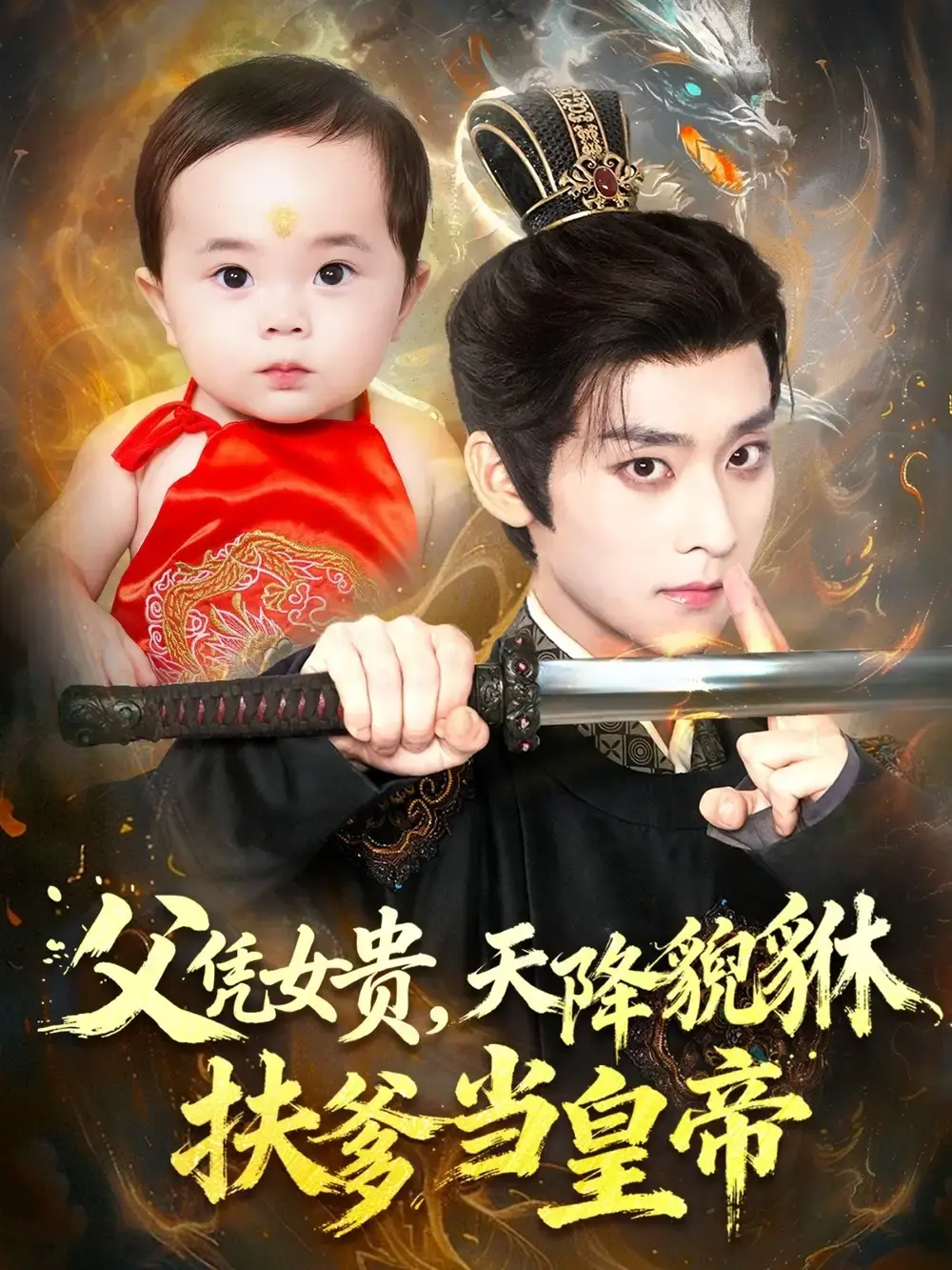 《父凭女贵，天降貔貅扶爹当皇帝》热门短剧全集-免费在线观看完整版-百度云夸克网盘资源分享-萌娃带爹逆袭当皇帝搞笑剧情