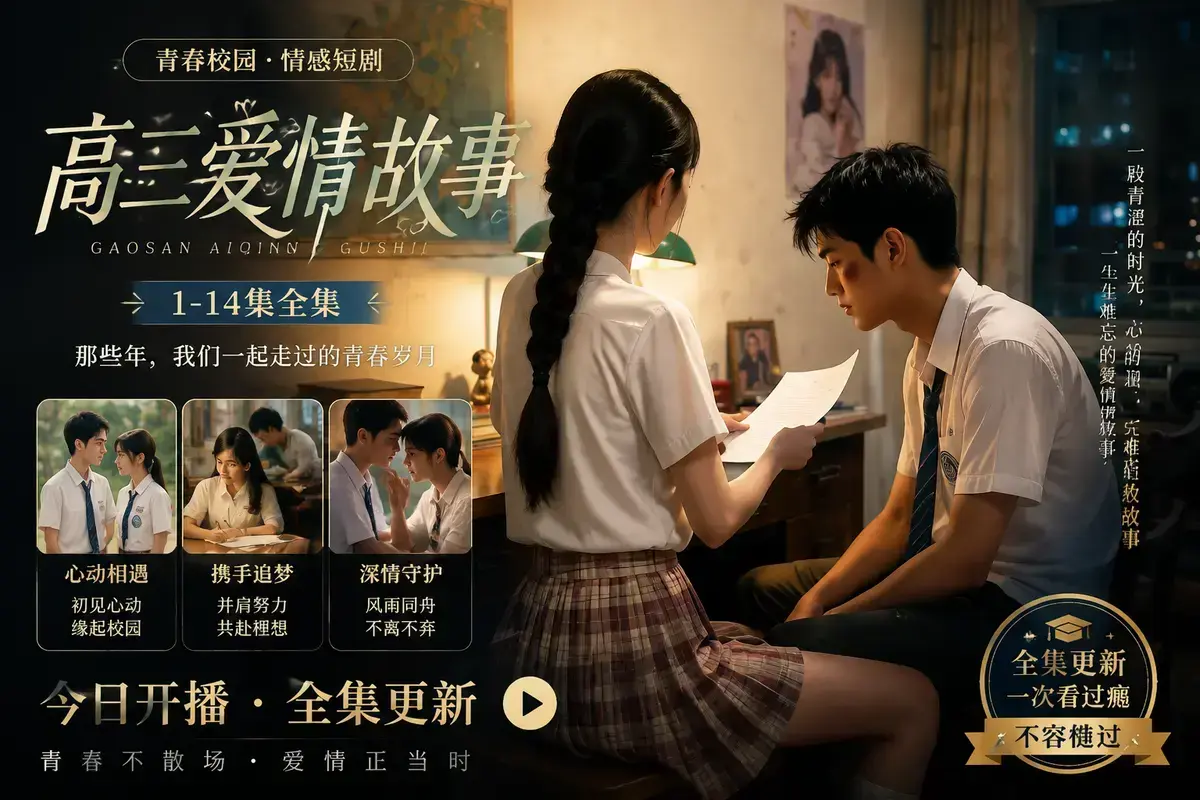 《AI短剧：B中爱情故事》全集免费看_相识篇暗恋篇 - 《AI短剧：高三爱情故事》4K超清未删减版 - 夸克网盘极速秒存 - 极光影院在线播放